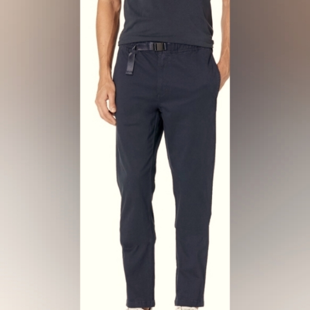 Goodthreads Mens Slim Fit Belted Elastic Waist Pants Size 34Wx33L BNWT